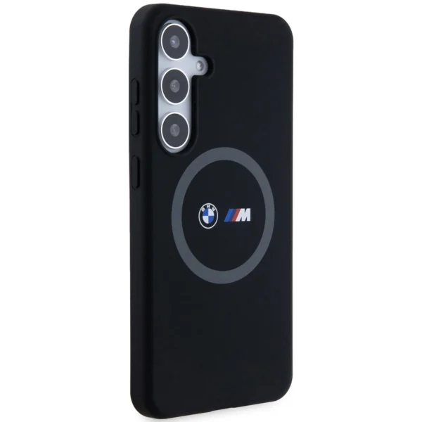 BMW M Silicone Printed Ring MagSafe case for Samsung Galaxy S24+ - blackeng