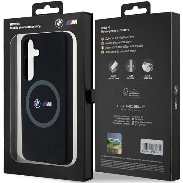 BMW M Silicone Printed Ring MagSafe case for Samsung Galaxy S24 - blackeng