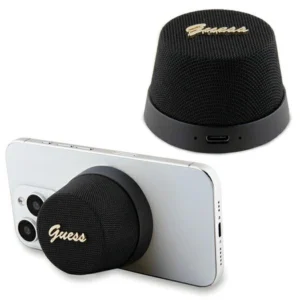 Guess Magnetic Script Metal Bluetooth speaker - blackeng