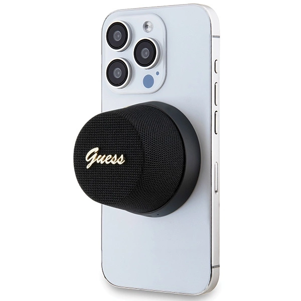 Guess Magnetic Script Metal Bluetooth speaker - blackeng
