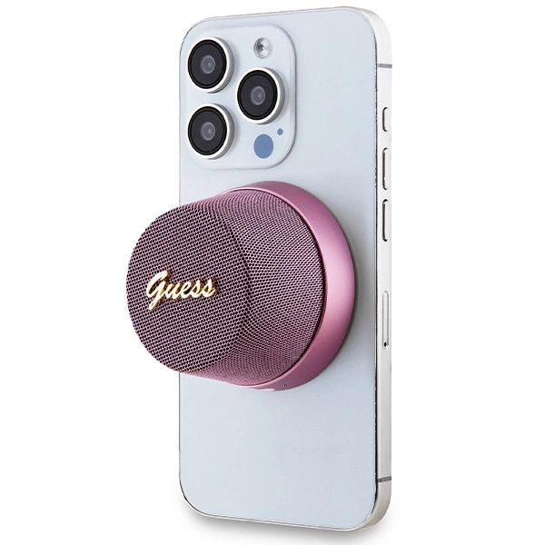 Guess Magnetic Script Metal Bluetooth speaker - pinkeng
