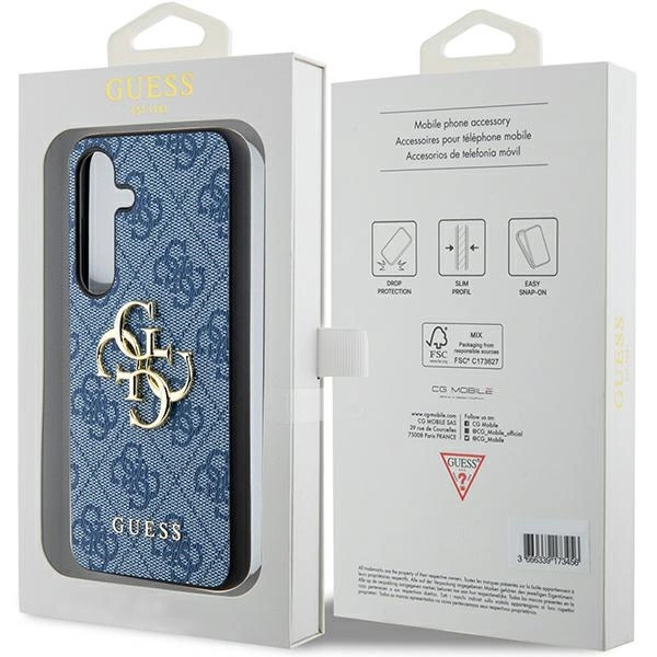 Guess 4G Big Metal Logo case for Samsung Galaxy S24+ - blueeng
