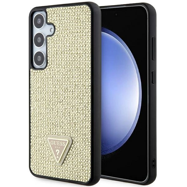 Guess Rhinestone Triangle case for Samsung Galaxy S24+ - goldeng
