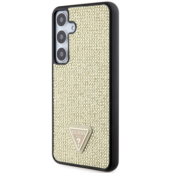 Guess Rhinestone Triangle case for Samsung Galaxy S24+ - goldeng