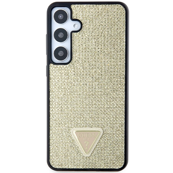Guess Rhinestone Triangle case for Samsung Galaxy S24+ - goldeng