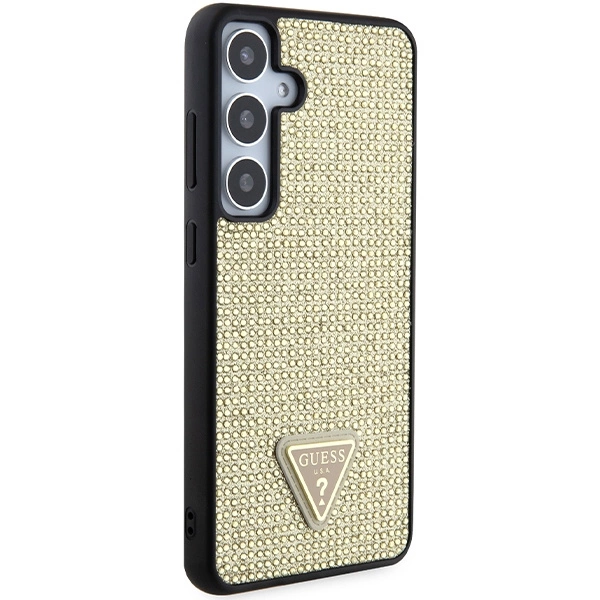 Guess Rhinestone Triangle case for Samsung Galaxy S24+ - goldeng