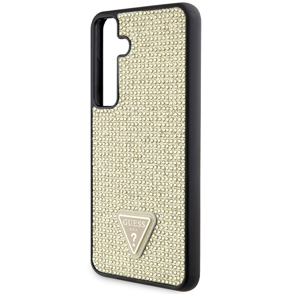 Guess Rhinestone Triangle case for Samsung Galaxy S24+ - goldeng