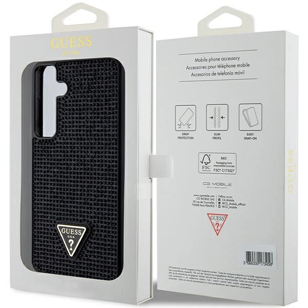 Guess Rhinestone Triangle case for Samsung Galaxy S24+ - blackeng