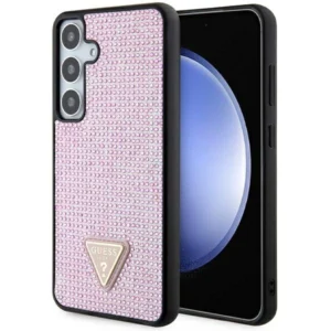 Guess Rhinestone Triangle case for Samsung Galaxy S24+ - pinkeng