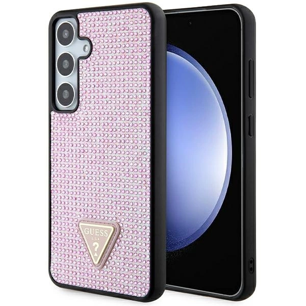 Guess Rhinestone Triangle case for Samsung Galaxy S24+ - pinkeng