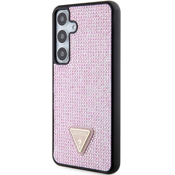 Guess Rhinestone Triangle case for Samsung Galaxy S24+ - pinkeng