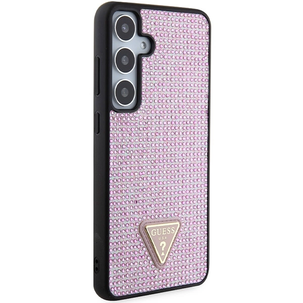 Guess Rhinestone Triangle case for Samsung Galaxy S24+ - pinkeng
