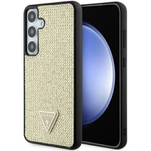 Guess Rhinestone Triangle case for Samsung Galaxy S24 - goldeng