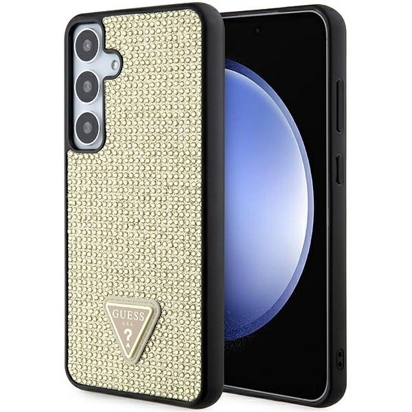 Guess Rhinestone Triangle case for Samsung Galaxy S24 - goldeng