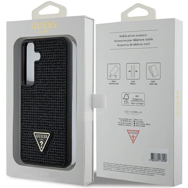 Guess Rhinestone Triangle case for Samsung Galaxy S24 - blackeng