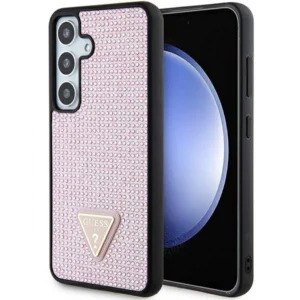 Guess Rhinestone Triangle case for Samsung Galaxy S24 - pinkeng
