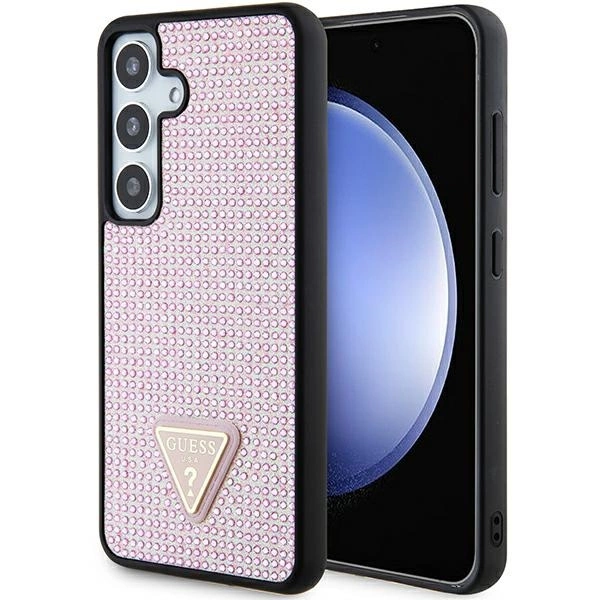 Guess Rhinestone Triangle case for Samsung Galaxy S24 - pinkeng