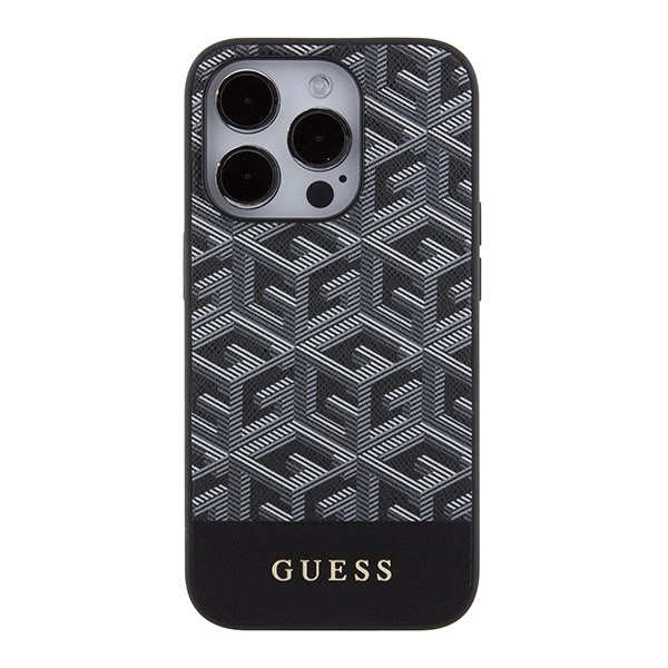 Guess GCube Stripes MagSafe case for iPhone 15 Pro Max - blackeng