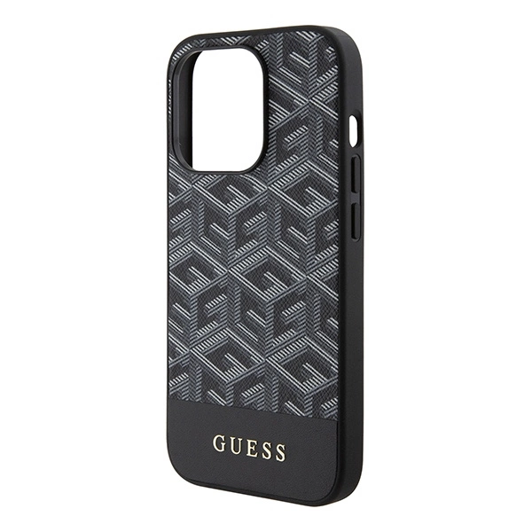 Guess GCube Stripes MagSafe case for iPhone 15 Pro Max - blackeng