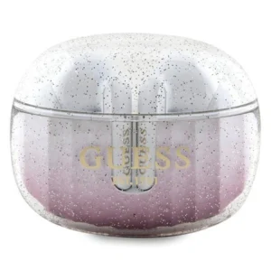 Guess Glitter Gradient TWS Bluetooth headphones + docking station - pinkeng