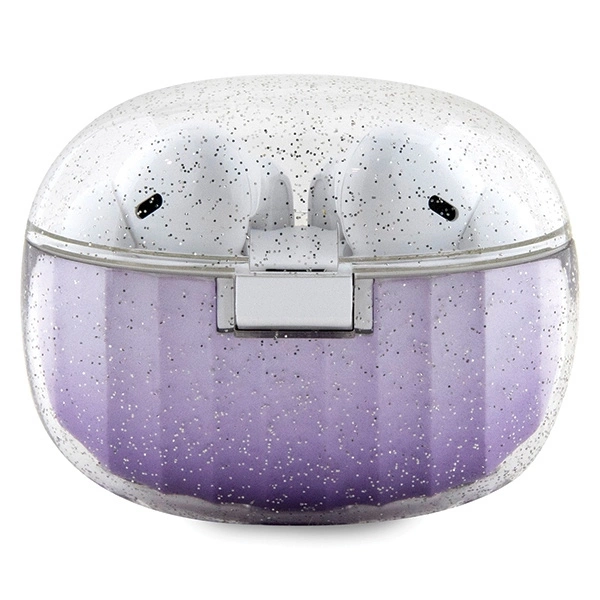 Guess Glitter Gradient TWS Bluetooth headphones with docking station - purpleeng