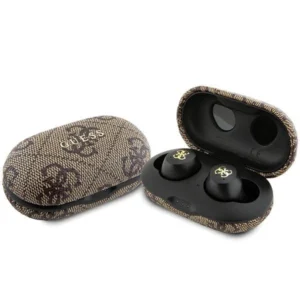 TWS Guess 4G Metal Bluetooth headphones with ENC docking station - browneng