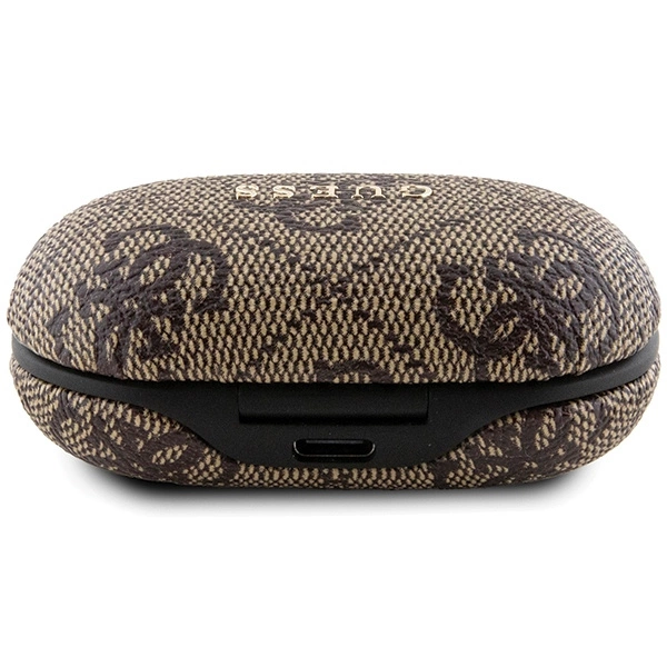 TWS Guess 4G Metal Bluetooth headphones with ENC docking station - browneng
