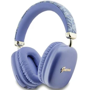 Guess GCube Metallic Script Logo Headphones - Purpleeng