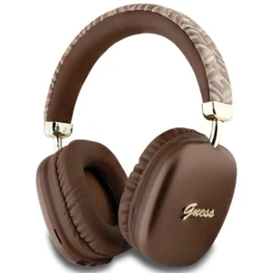 Guess GCube Metallic Script Logo Bluetooth on-ear headphones - browneng