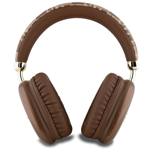 Guess GCube Metallic Script Logo Bluetooth on-ear headphones - browneng
