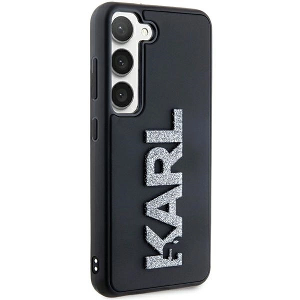 Karl Lagerfeld 3D Rubber Glitter Logo case for Samsung Galaxy S23 - blackeng