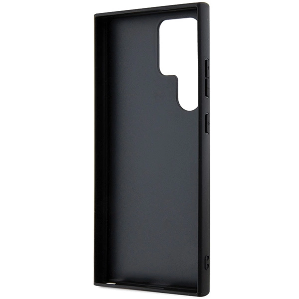 Karl Lagerfeld Fixed Glitter Ikonik Logo Metal Pin Case for Samsung Galaxy S24 Ultra - Blackeng