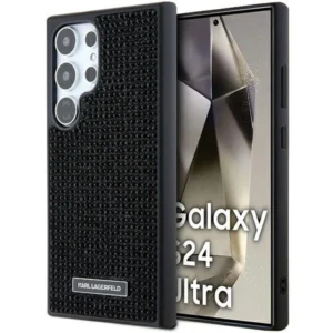 Karl Lagerfeld Rhinestone Metal Logo case for Samsung Galaxy S24 Ultra - blackeng