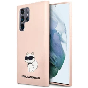 Karl Lagerfeld Silicone Choupette case for Samsung Galaxy S24 Ultra - pinkeng