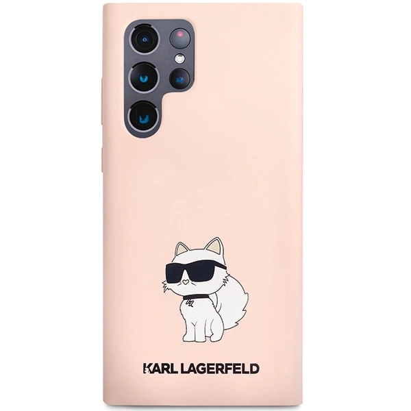 Karl Lagerfeld Silicone Choupette case for Samsung Galaxy S24 Ultra - pinkeng