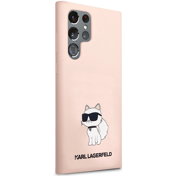 Karl Lagerfeld Silicone Choupette case for Samsung Galaxy S24 Ultra - pinkeng