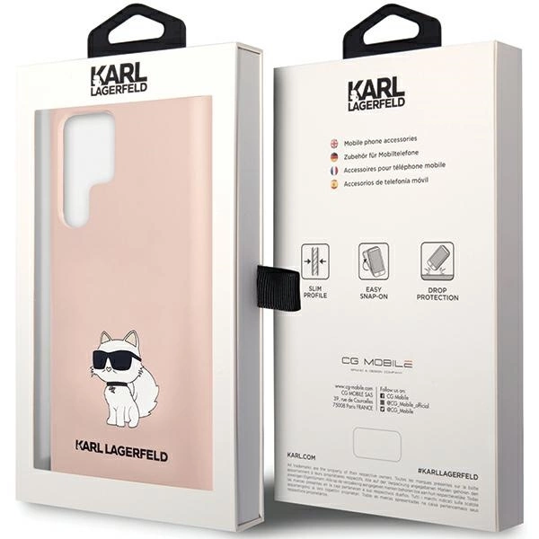 Karl Lagerfeld Silicone Choupette case for Samsung Galaxy S24 Ultra - pinkeng