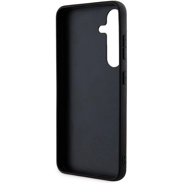 Karl Lagerfeld Fixed Glitter Ikonik Logo Metal Pin case for Samsung Galaxy S24+ - blackeng