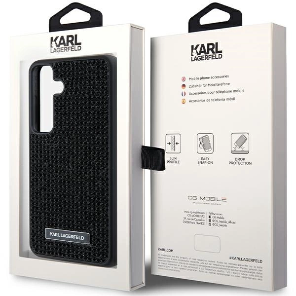 Karl Lagerfeld Rhinestone Metal Logo case for Samsung Galaxy S24+ - blackeng