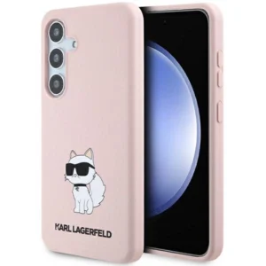 Karl Lagerfeld Silicone Choupette case for Samsung Galaxy S24+ - pinkeng