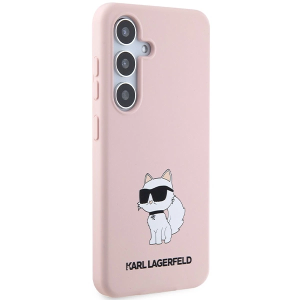 Karl Lagerfeld Silicone Choupette case for Samsung Galaxy S24+ - pinkeng