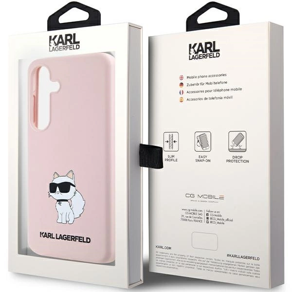 Karl Lagerfeld Silicone Choupette case for Samsung Galaxy S24+ - pinkeng