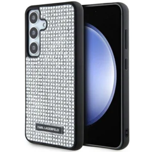 Karl Lagerfeld Rhinestone Metal Logo case for Samsung Galaxy S24 - silvereng