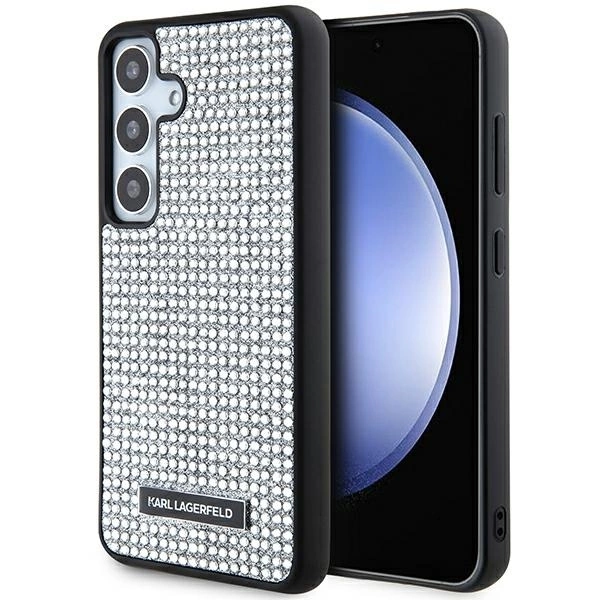 Karl Lagerfeld Rhinestone Metal Logo case for Samsung Galaxy S24 - silvereng