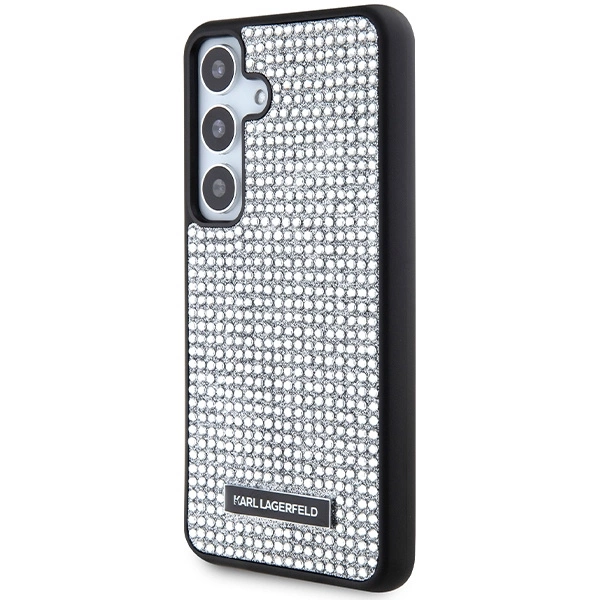 Karl Lagerfeld Rhinestone Metal Logo case for Samsung Galaxy S24 - silvereng