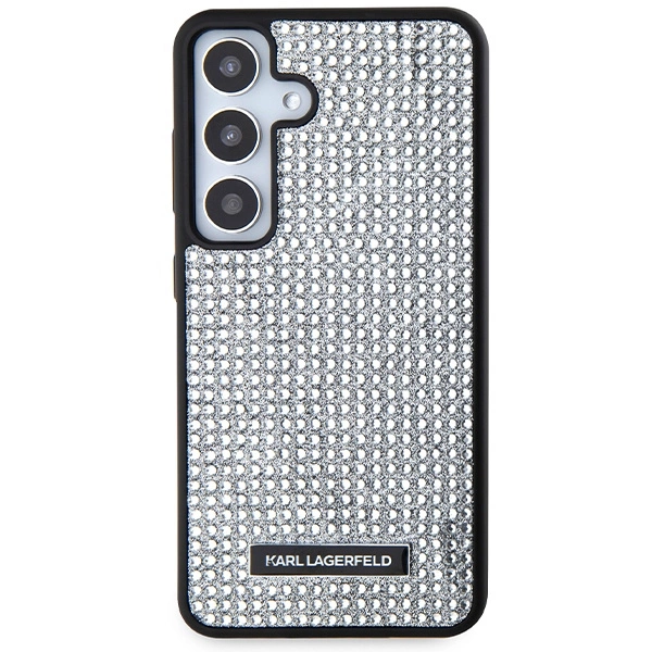 Karl Lagerfeld Rhinestone Metal Logo case for Samsung Galaxy S24 - silvereng