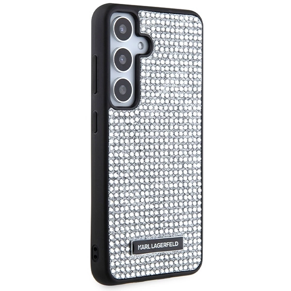 Karl Lagerfeld Rhinestone Metal Logo case for Samsung Galaxy S24 - silvereng