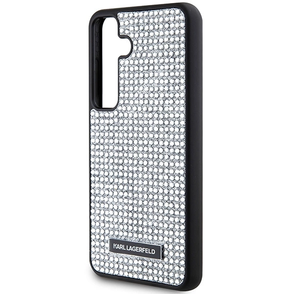 Karl Lagerfeld Rhinestone Metal Logo case for Samsung Galaxy S24 - silvereng