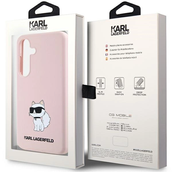 Karl Lagerfeld Silicone Choupette case for Samsung Galaxy S24 - pinkeng