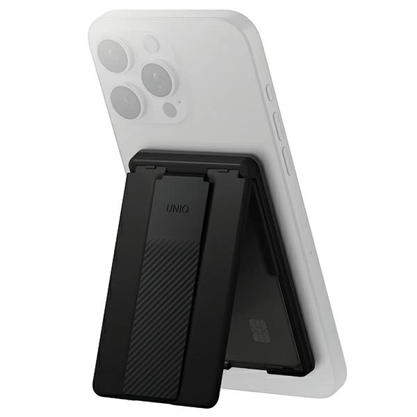 Uniq Heldro ID magnetic wallet with support and band - blackeng